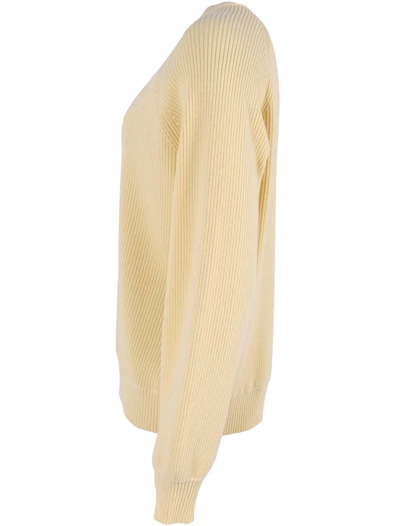 Danerelation Chunky Wool Sweater Soft Yellow
