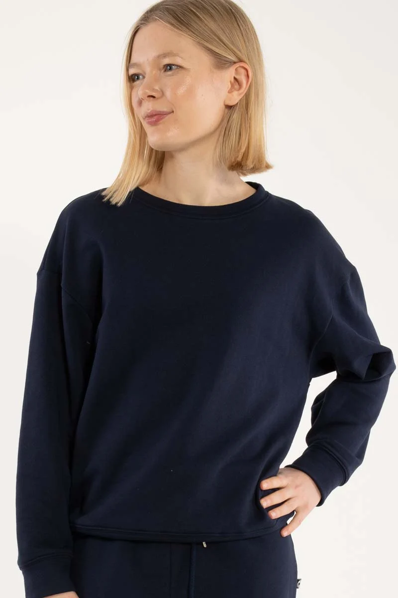 Danepoppy Moleton Sweat Dk Navy