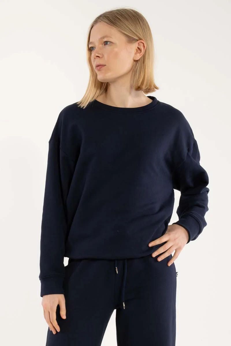 Danepoppy Moleton Sweat Dk Navy