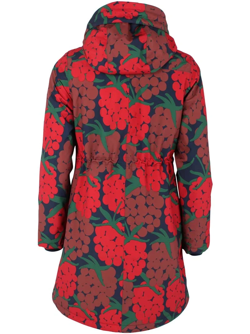 Danenora AOP Winter Parka Dk Red MAXIBERRY