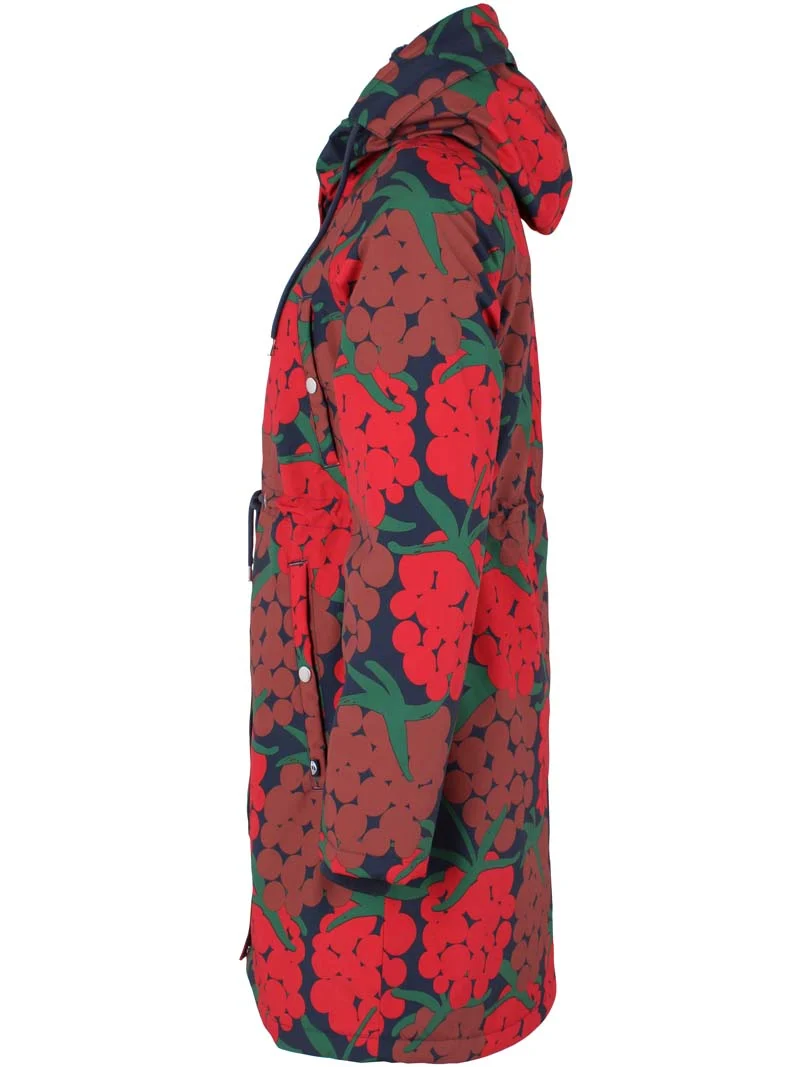Danenora AOP Winter Parka Dk Red MAXIBERRY