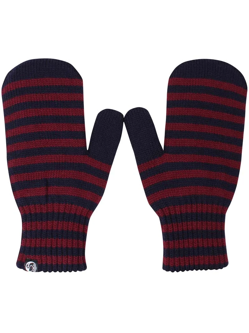 Danicebird Wool Mittens Dk Merlot/Dk Navy