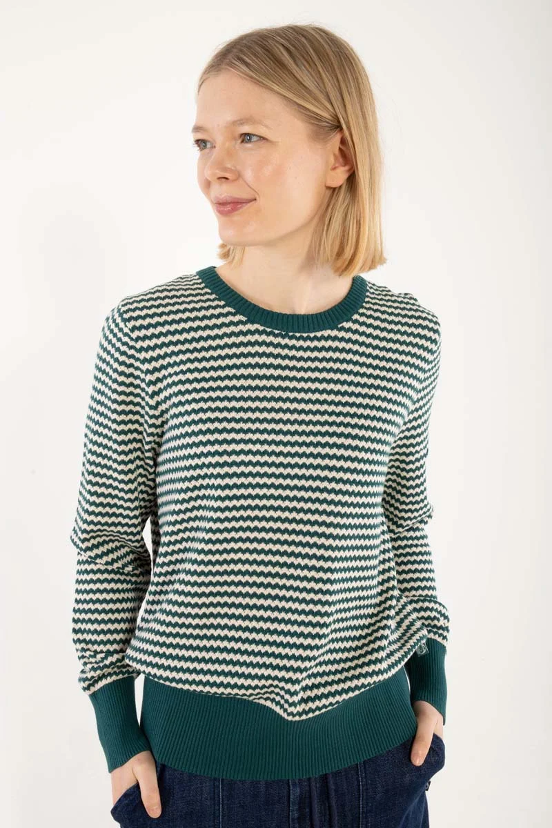 Danefox Pearl Knit Sweater Dk Slate/Chalk