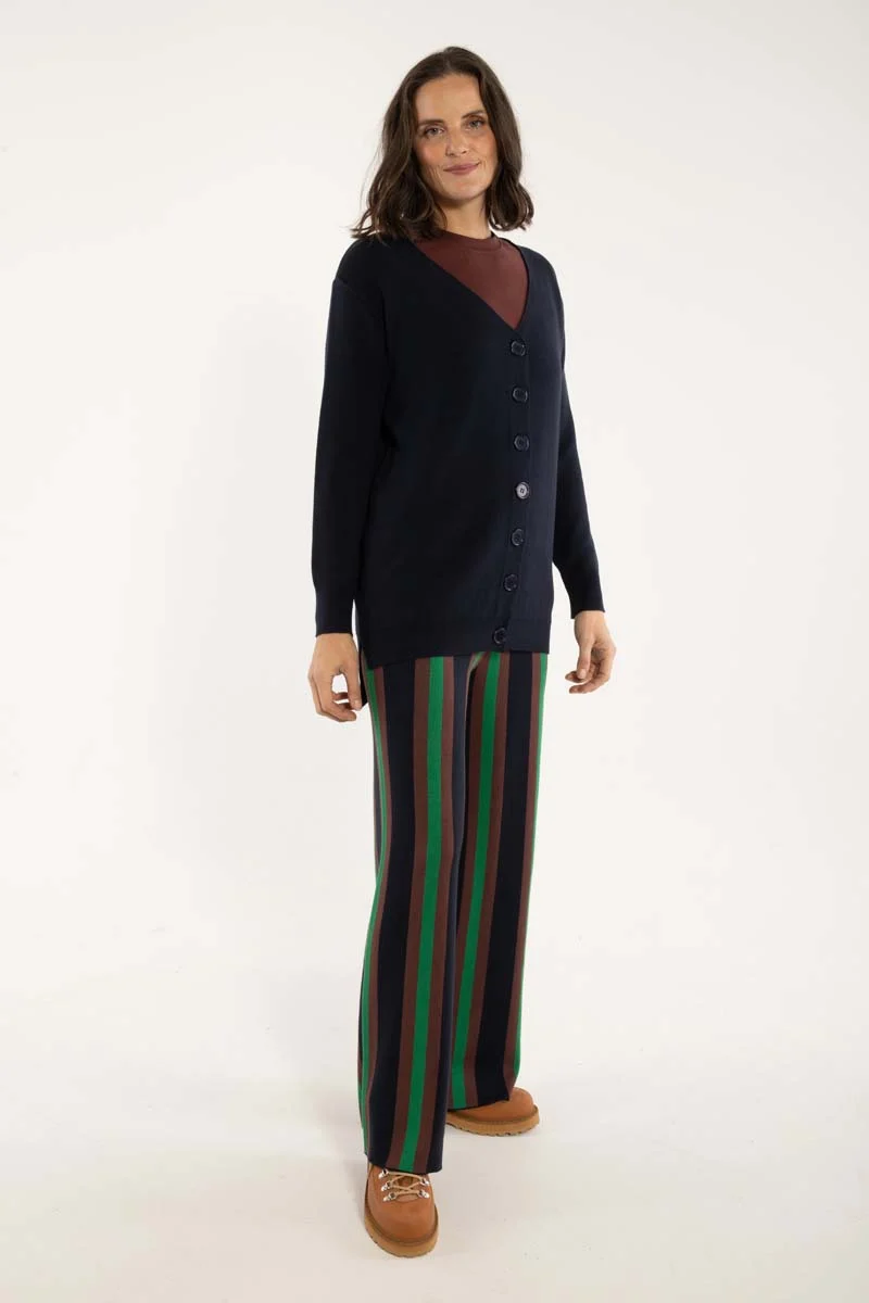 Danemembership Viscose Cardigan Dk Navy