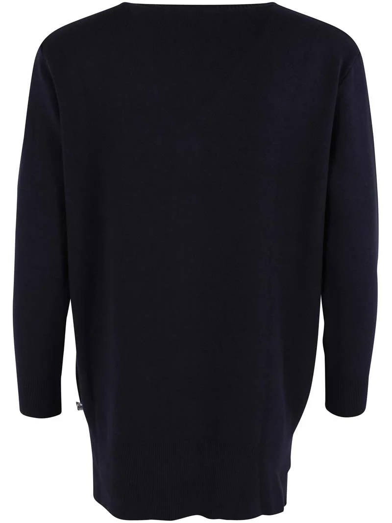 Danemembership Viscose Cardigan Dk Navy