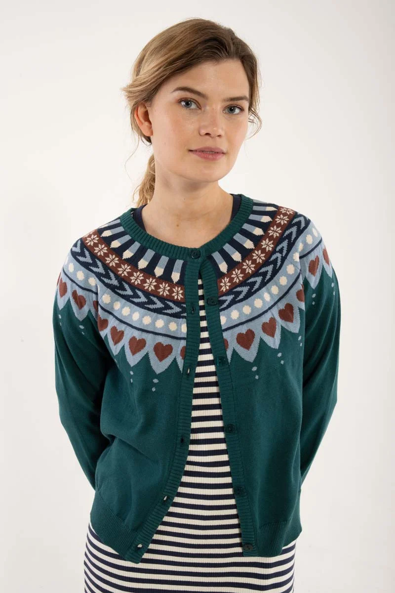 Danesweetheart Cotton Cardigan Dk Slate