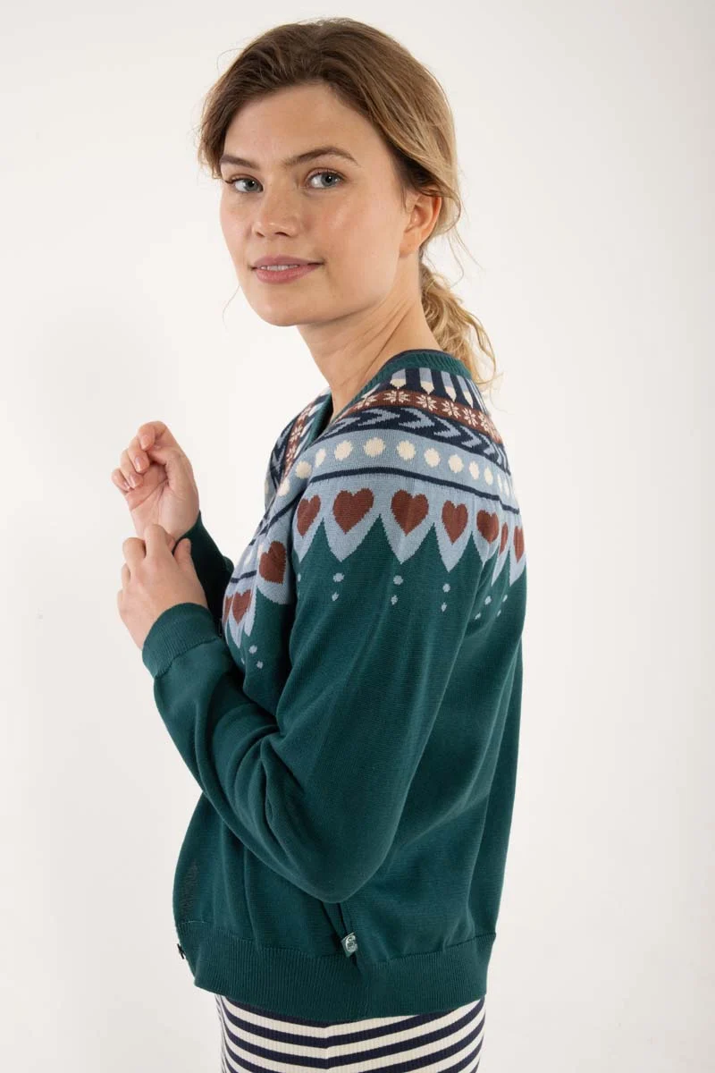 Danesweetheart Cotton Cardigan Dk Slate