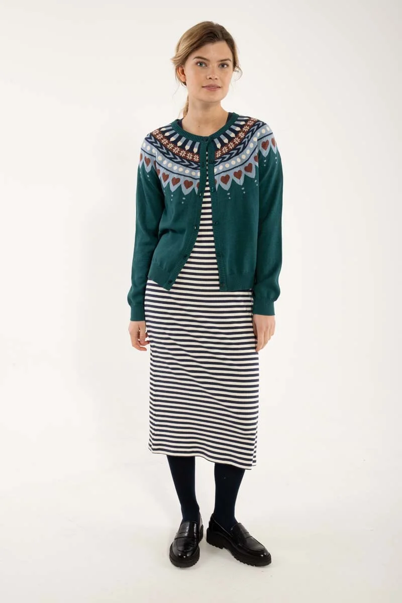 Danesweetheart Cotton Cardigan Dk Slate