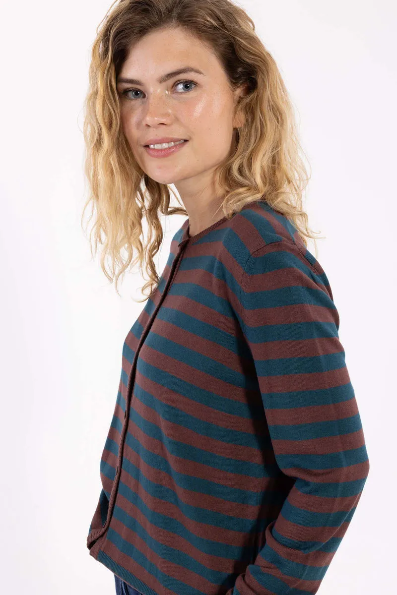 Danelunch Viscose Cardigan Dk Merlot/Dk Slate