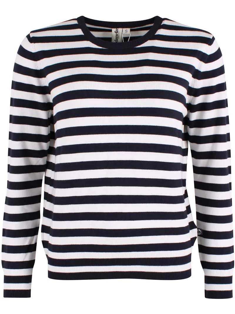 Danedinner Viscose Sweater Dk Navy/Chalk