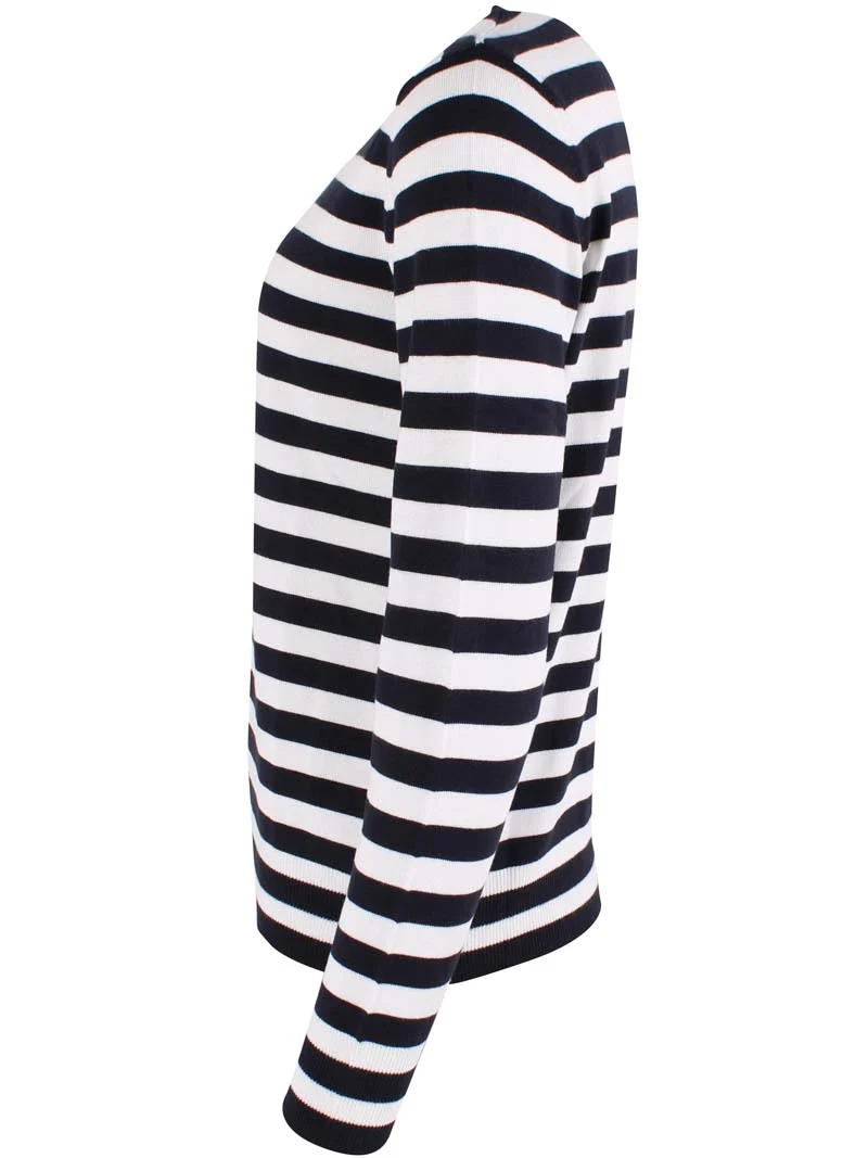 Danedinner Viscose Sweater Dk Navy/Chalk