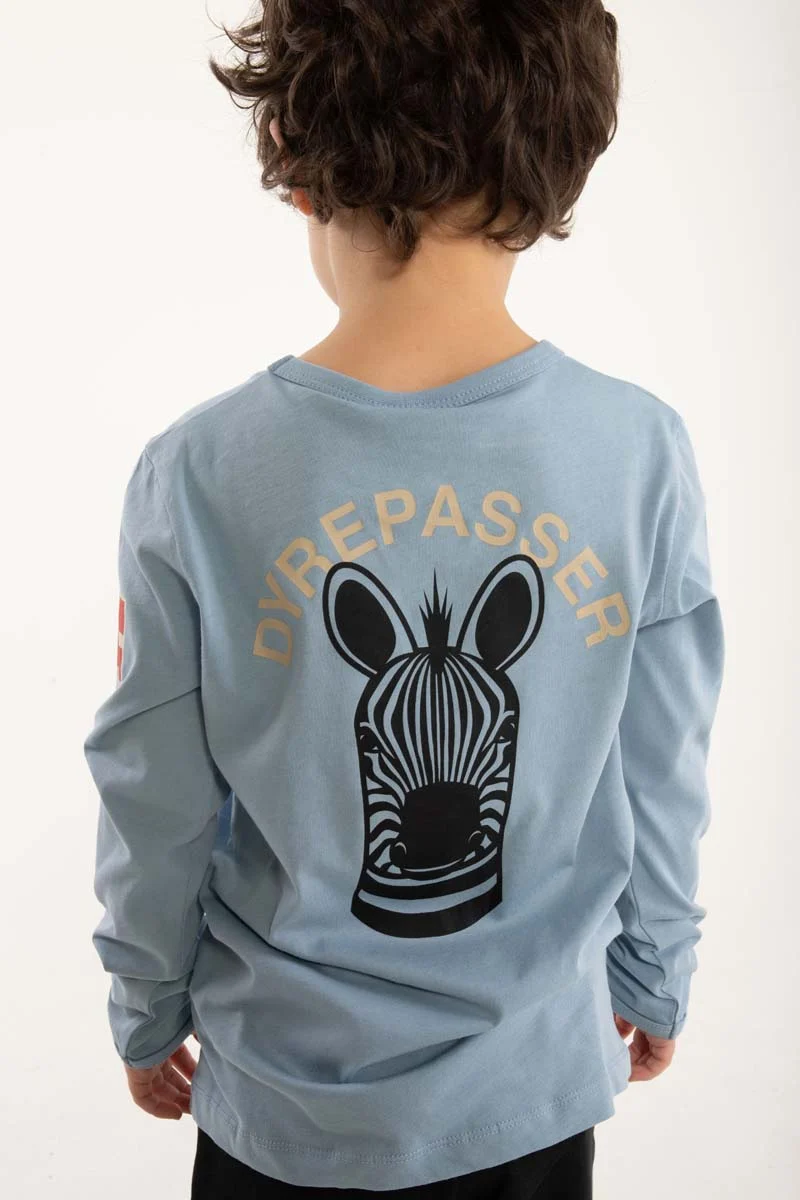 Dyrepasser LS T Lt Blue Grey ZEBRA
