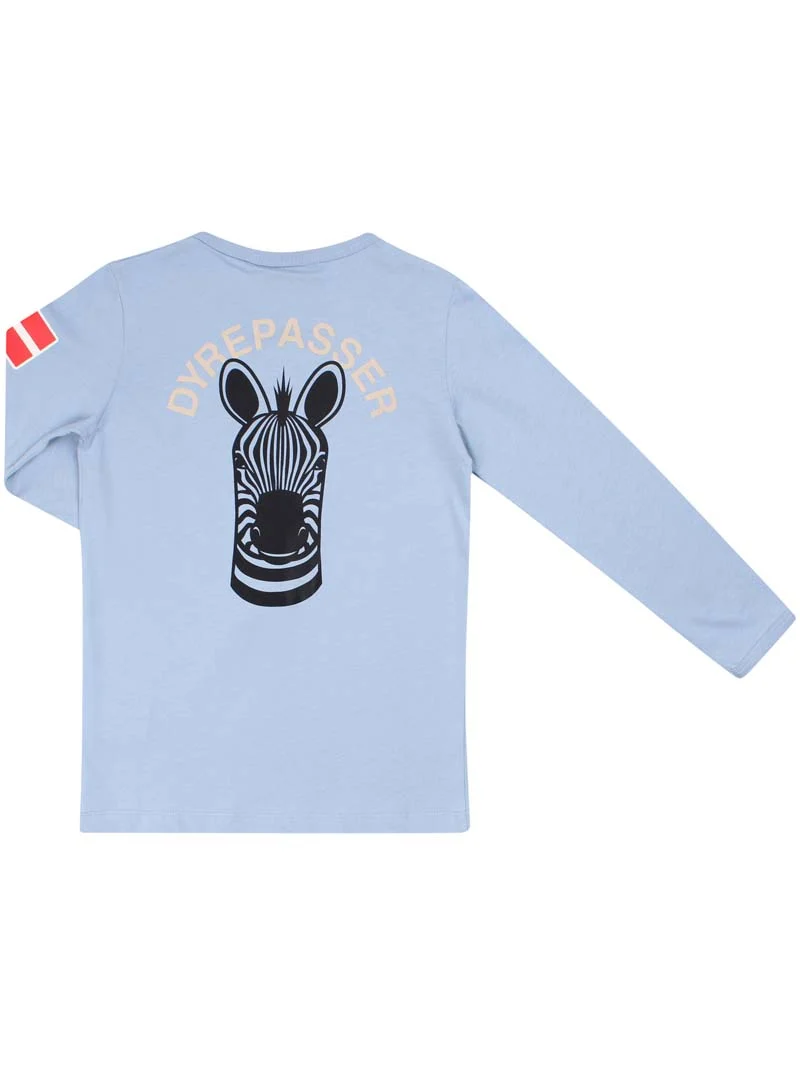 Dyrepasser LS T Lt Blue Grey ZEBRA