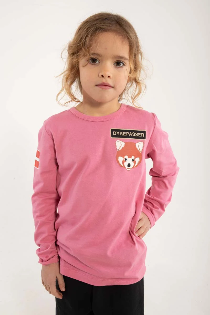 Dyrepasser LS T Rose ROED PANDA