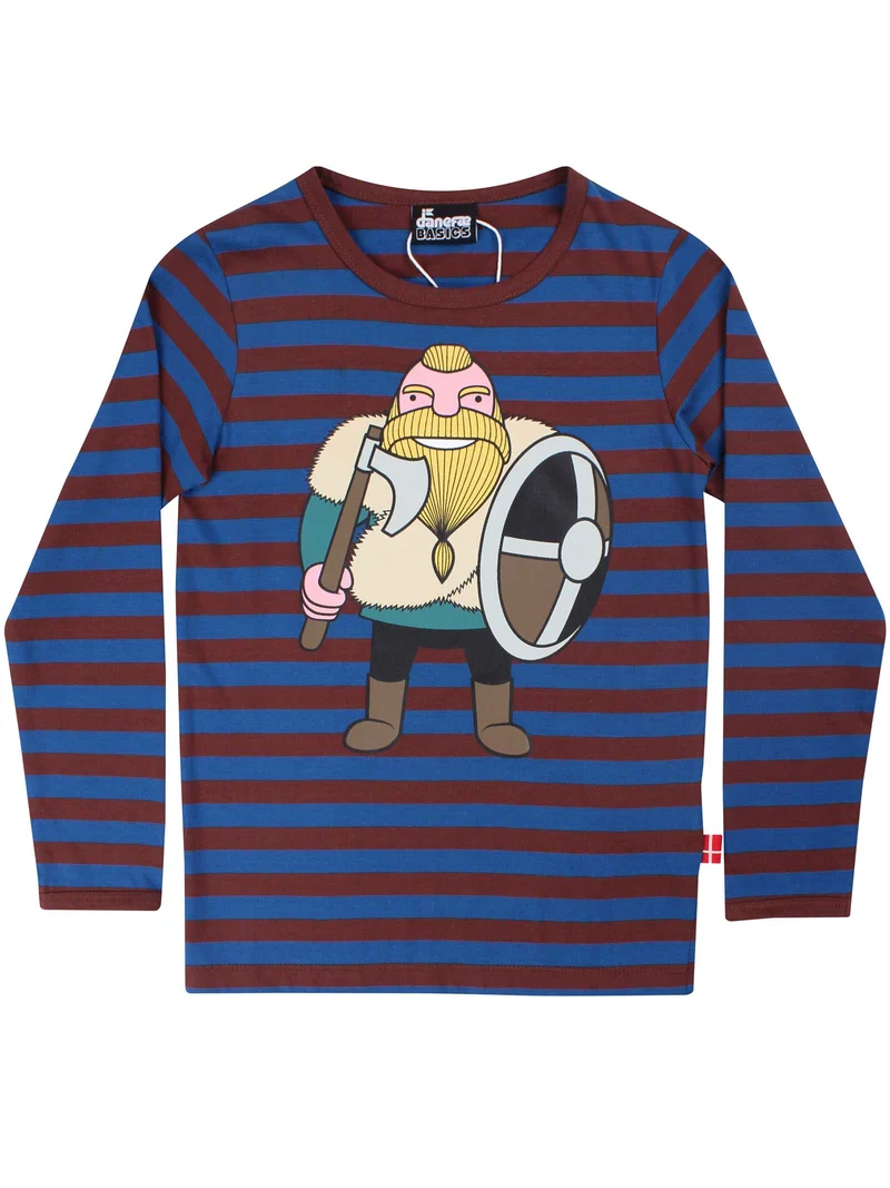 Danebasic Longsleeve Ocean Blue/Dk Merlot HARALD DIN VEN