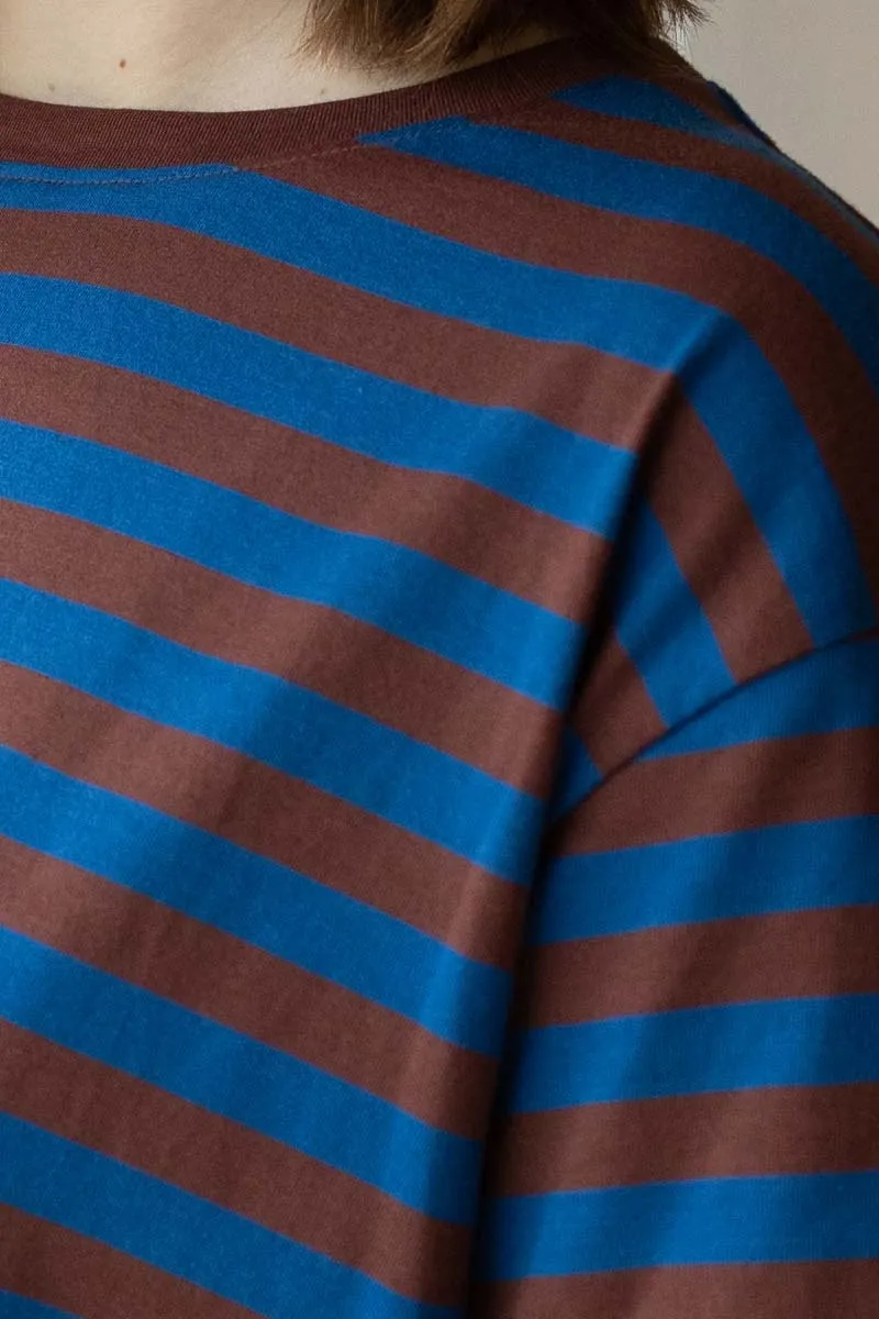 Danebasic Boxy Tee Ocean Blue/Dk Merlot