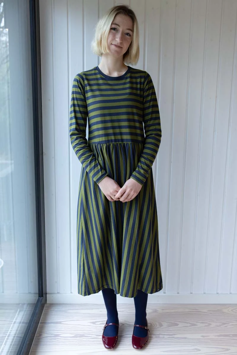 Danebasic Kroeyer LS Dress Dk Navy/Olive