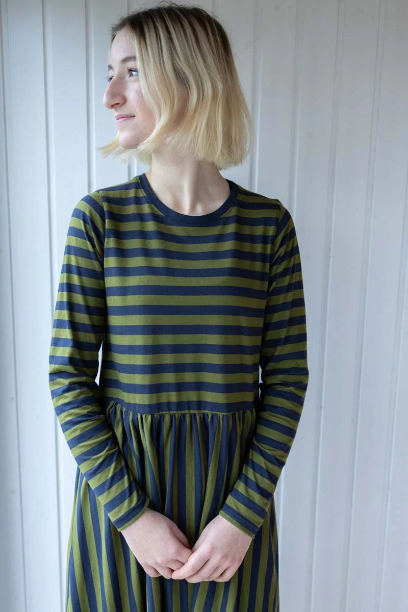 Danebasic Kroeyer LS Dress Dk Navy/Olive