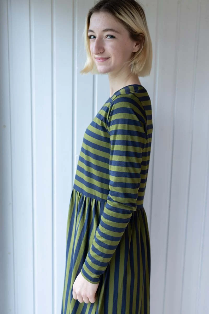 Danebasic Kroeyer LS Dress Dk Navy/Olive