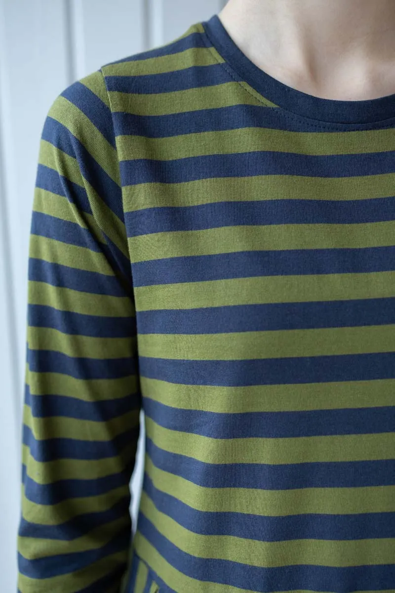 Danebasic Kroeyer LS Dress Dk Navy/Olive