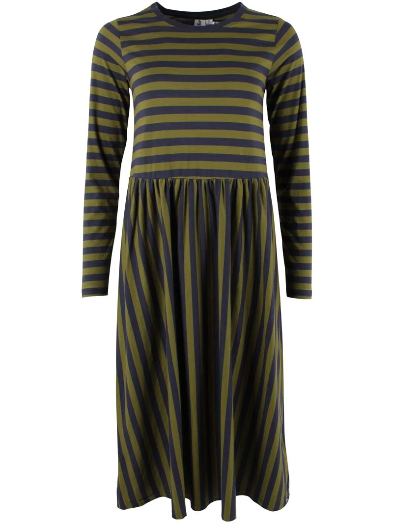 Danebasic Kroeyer LS Dress Dk Navy/Olive