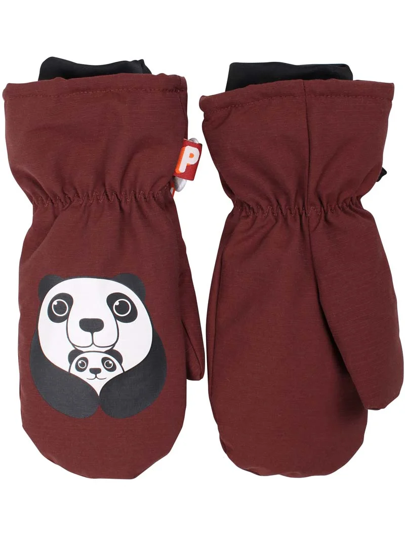 Dyrpaw Mittens Dk Brick PANDAMOR