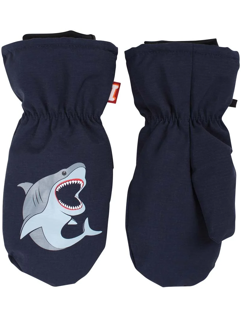 Dyrpaw Mittens Dk Navy HVIDHAJ