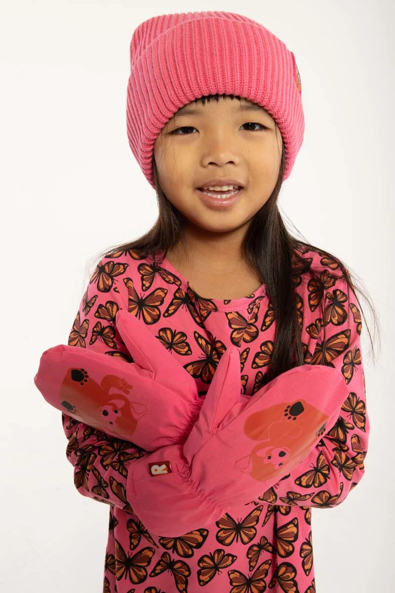 Dyrpaw Mittens Spicy Pink ROED PEACE PANDA