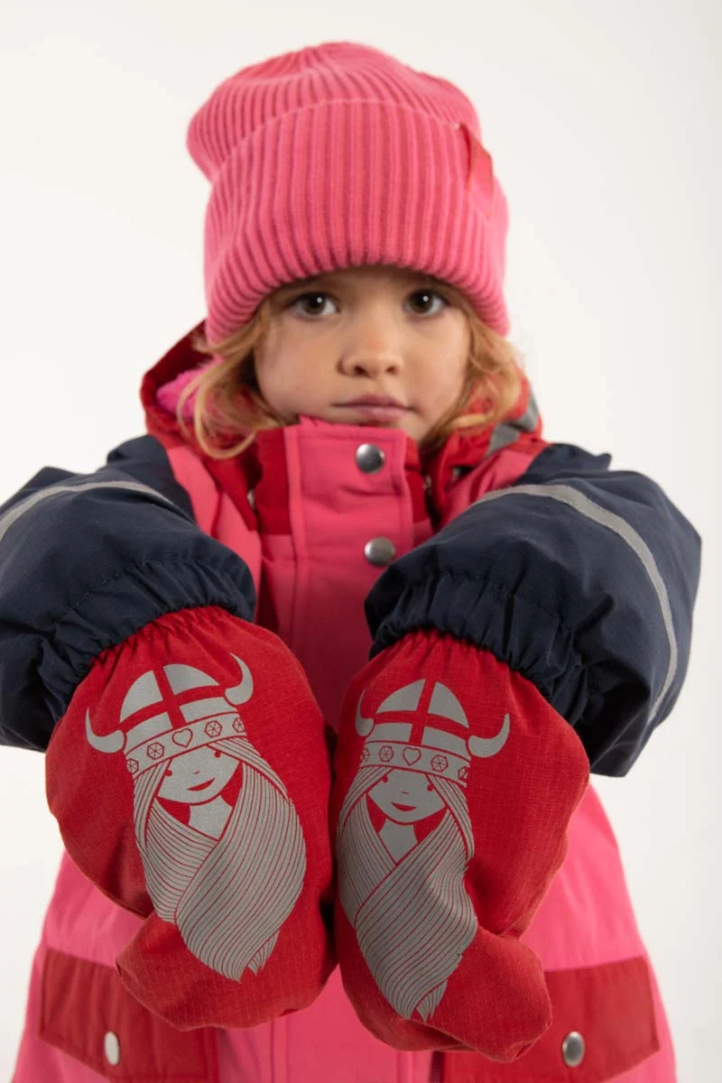Danesnowball Ribstop Mittens Dk Red FREJA (REFLECTIVE)