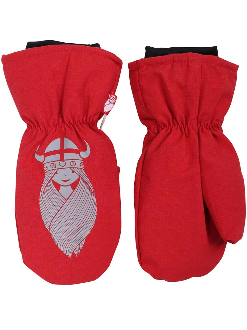 Danesnowball Ribstop Mittens Dk Red FREJA (REFLECTIVE)
