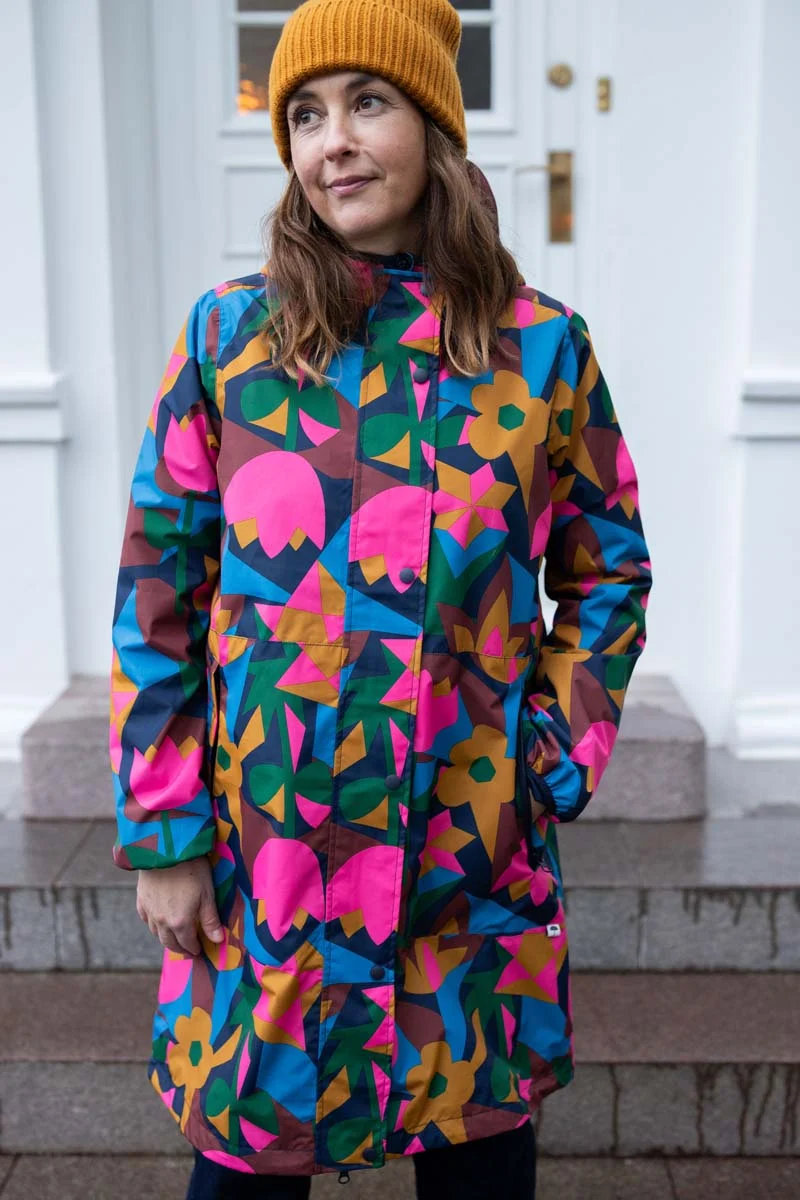 Danedith Rain Coat Dk Navy GEOFLEUR