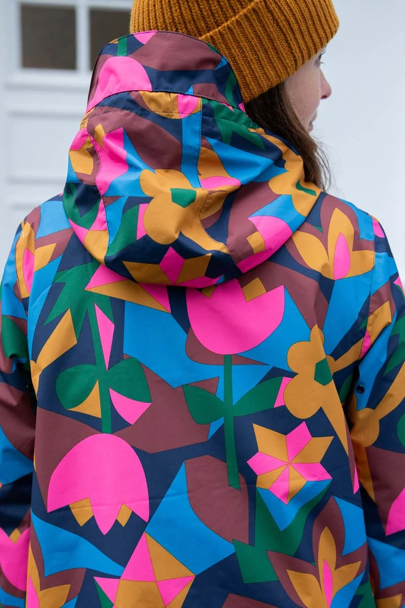 Danedith Rain Coat Dk Navy GEOFLEUR