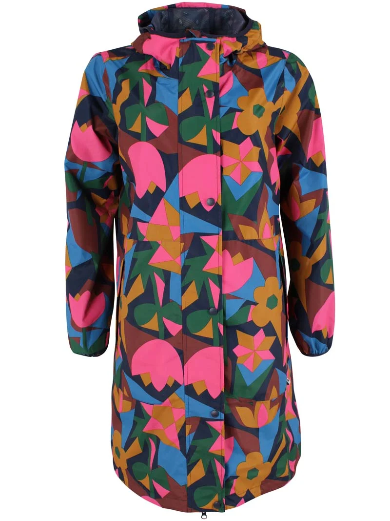 Danedith Rain Coat Dk Navy GEOFLEUR
