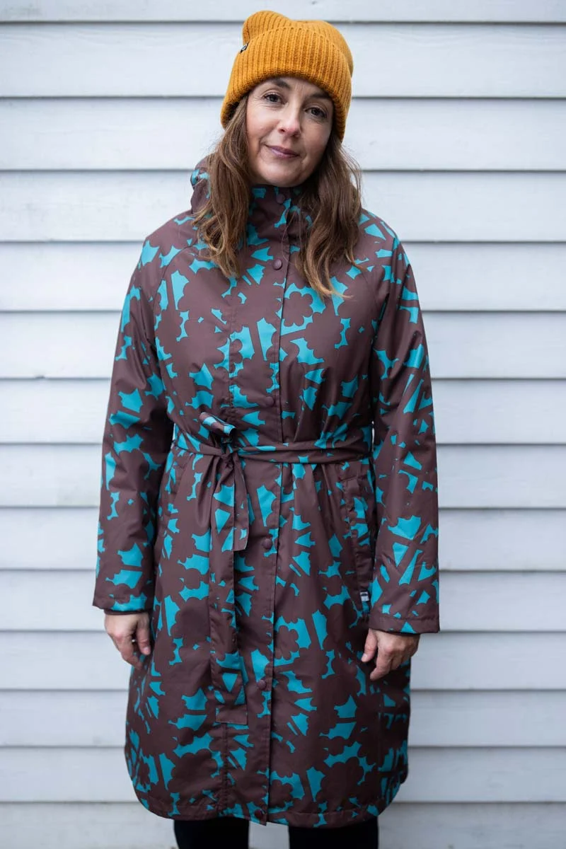 Danelisabeth Raincoat Blue Grey BRAMBLE