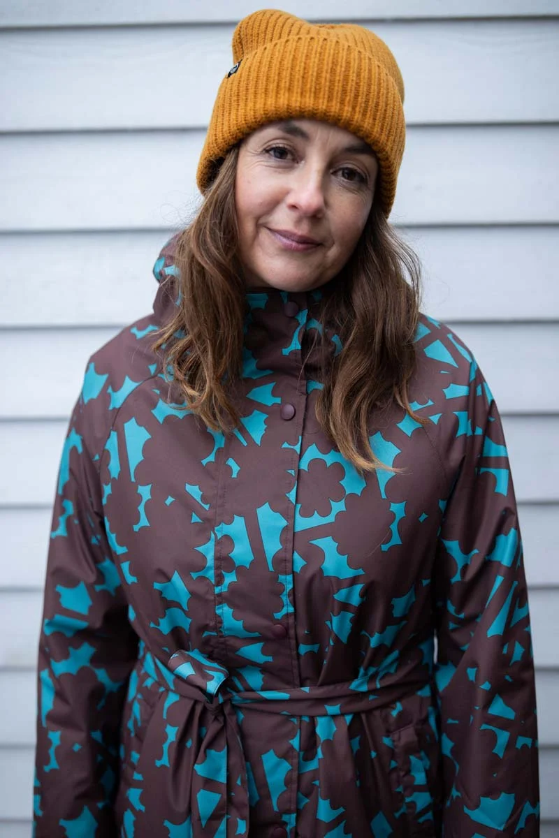 Danelisabeth Raincoat Blue Grey BRAMBLE