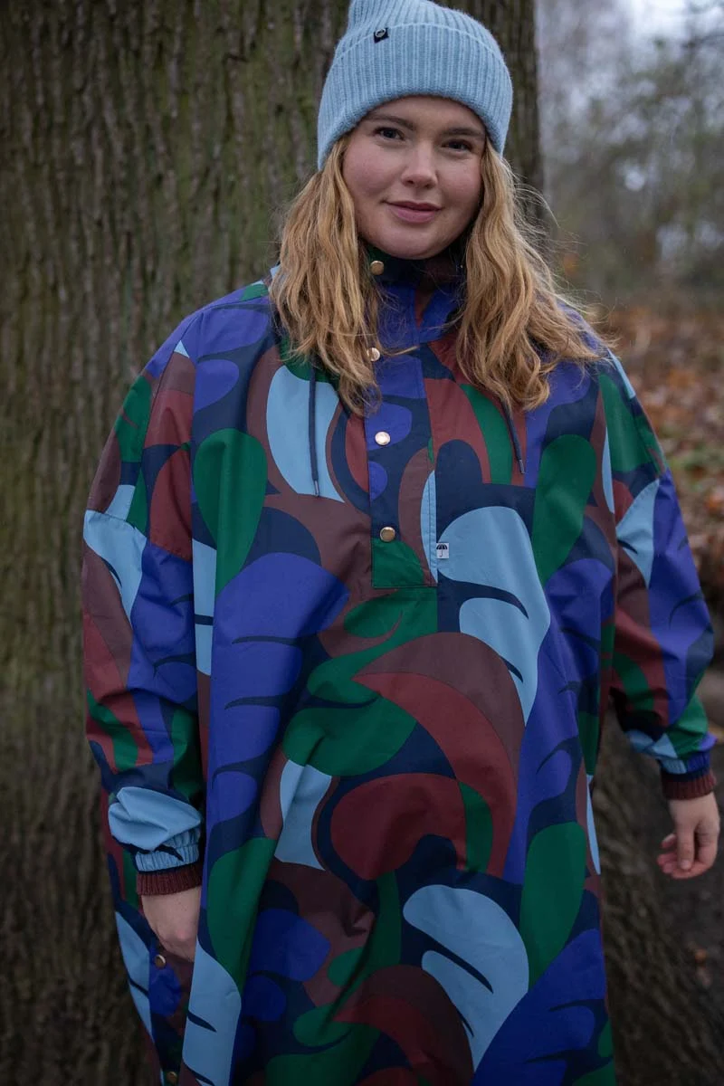 Danedream Drops Rain Poncho Blue Purple TROPS