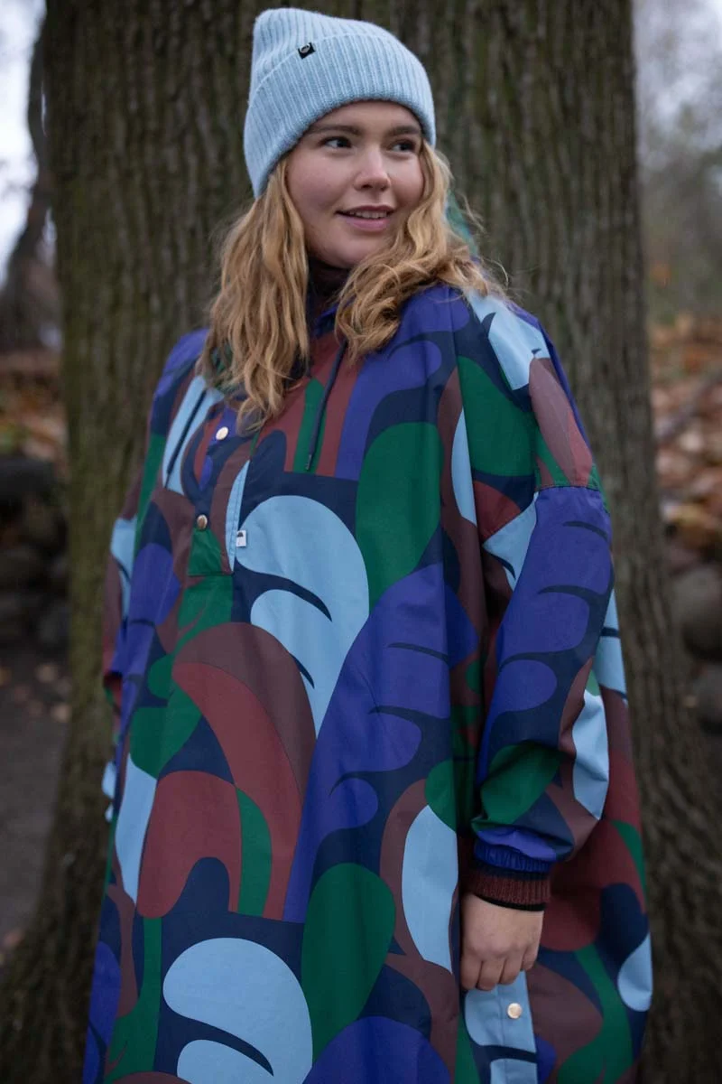 Danedream Drops Rain Poncho Blue Purple TROPS