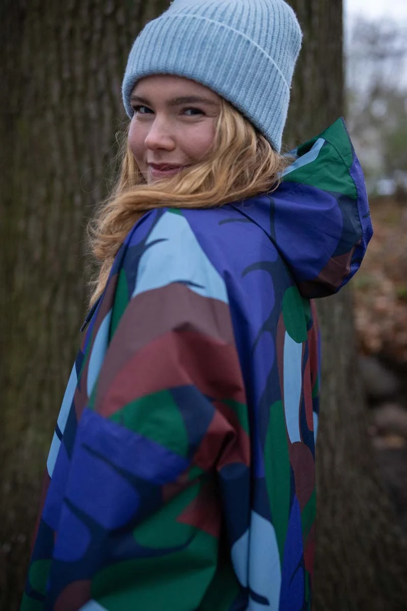 Danedream Drops Rain Poncho Blue Purple TROPS