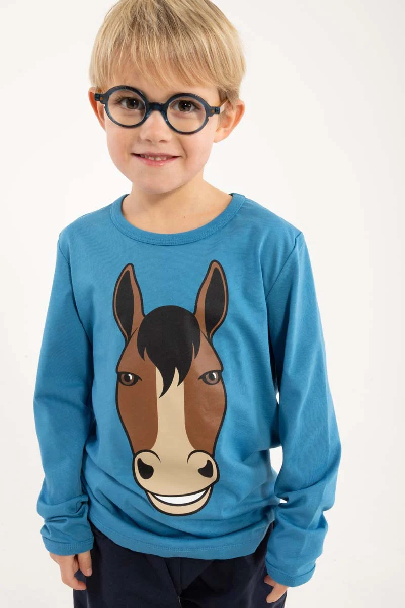Dyrshedding T Warm Blue HEST