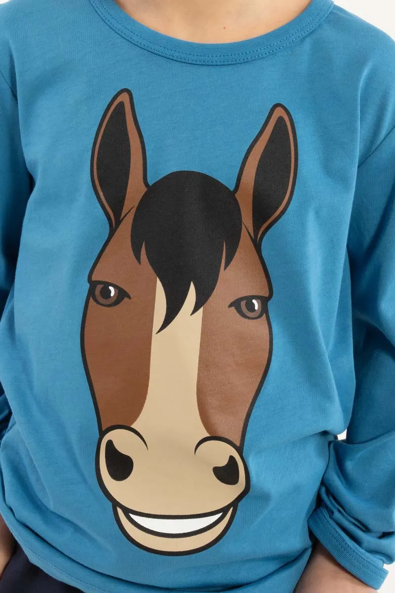 Dyrshedding T Warm Blue HEST