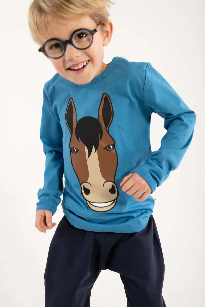Dyrshedding T Warm Blue HEST