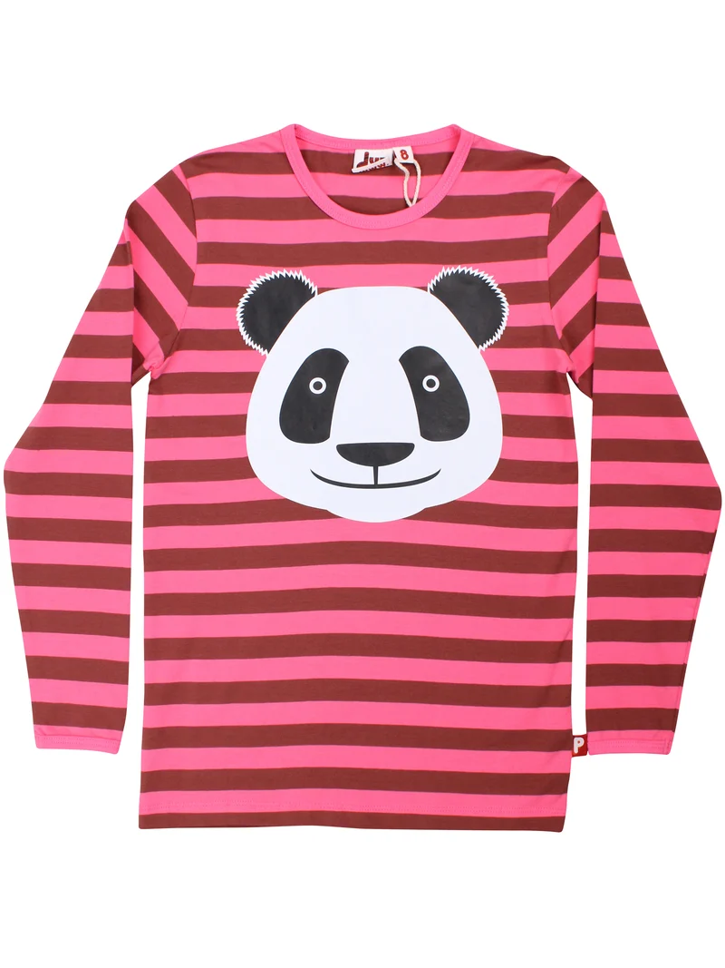Dyrroar T AOP/STRIB Dk Brick/Spicy Pink PANDA