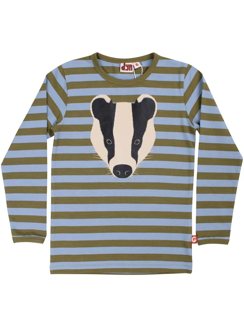 Dyrroar T AOP/STRIB Lt Blue Grey/Olive GRAEVLING