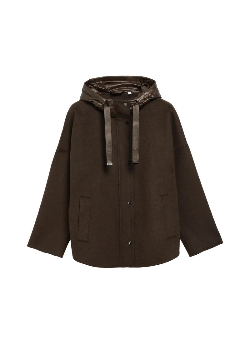 Cape-jacke mit Kapuze