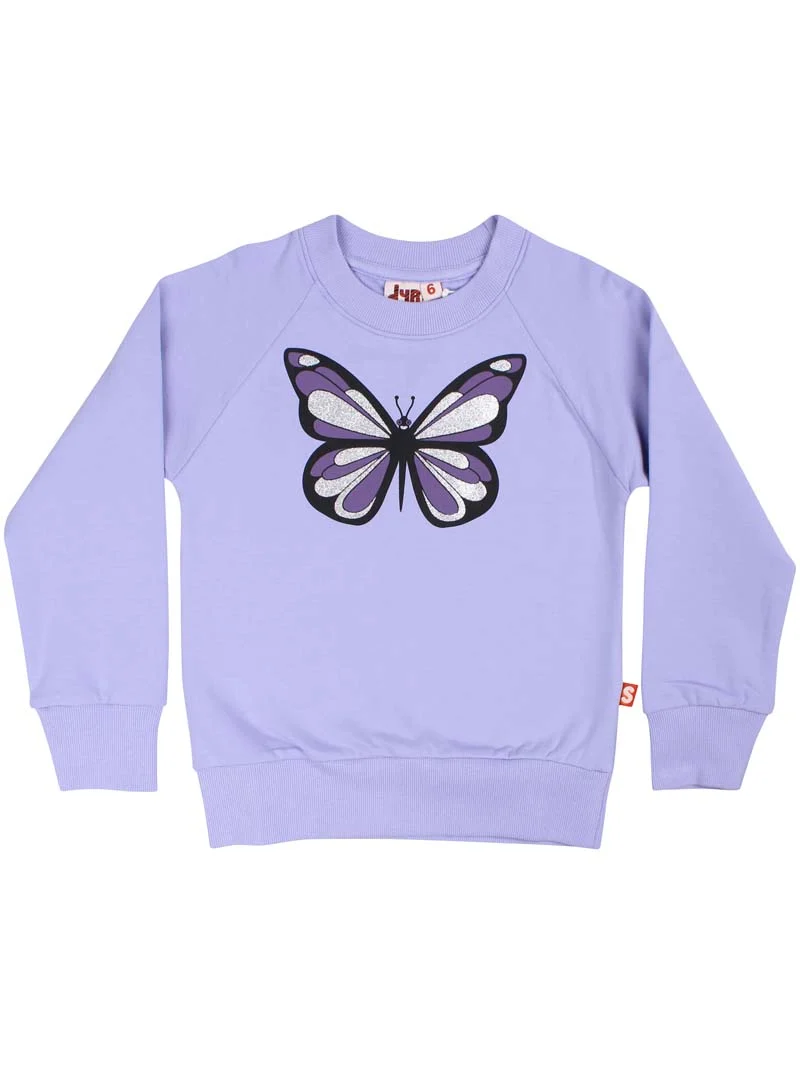 Dyrbellow Sweat Lila SOMMERFUGL