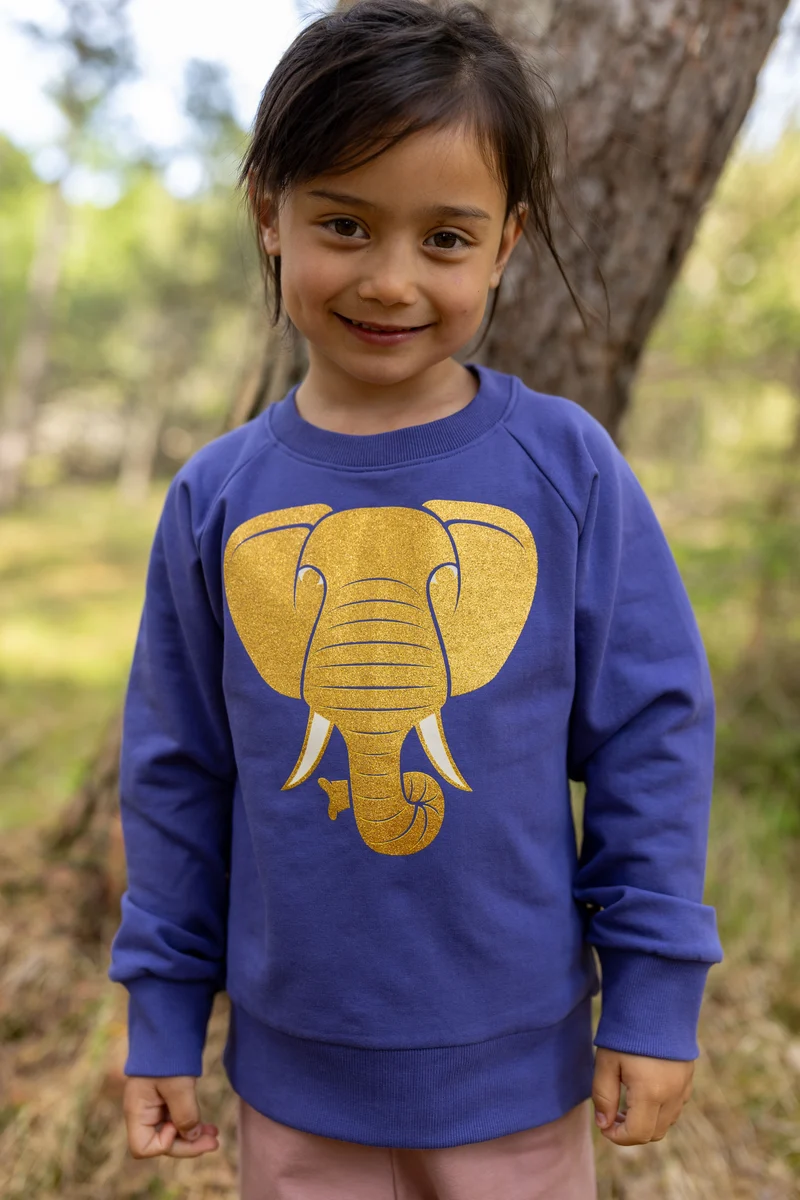 Dyrbellow Sweat Blue Purple ELEFANT