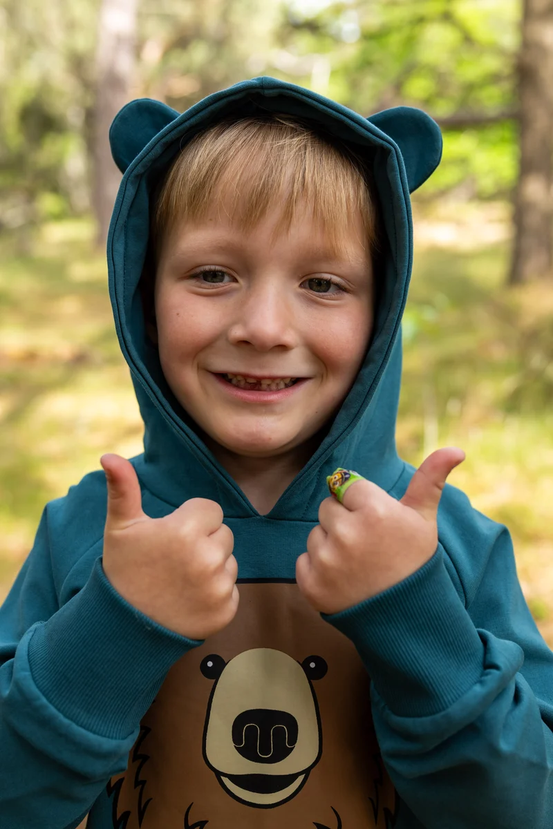 Dyrbellow Hoodie Dk Slate BRUN BJOERN