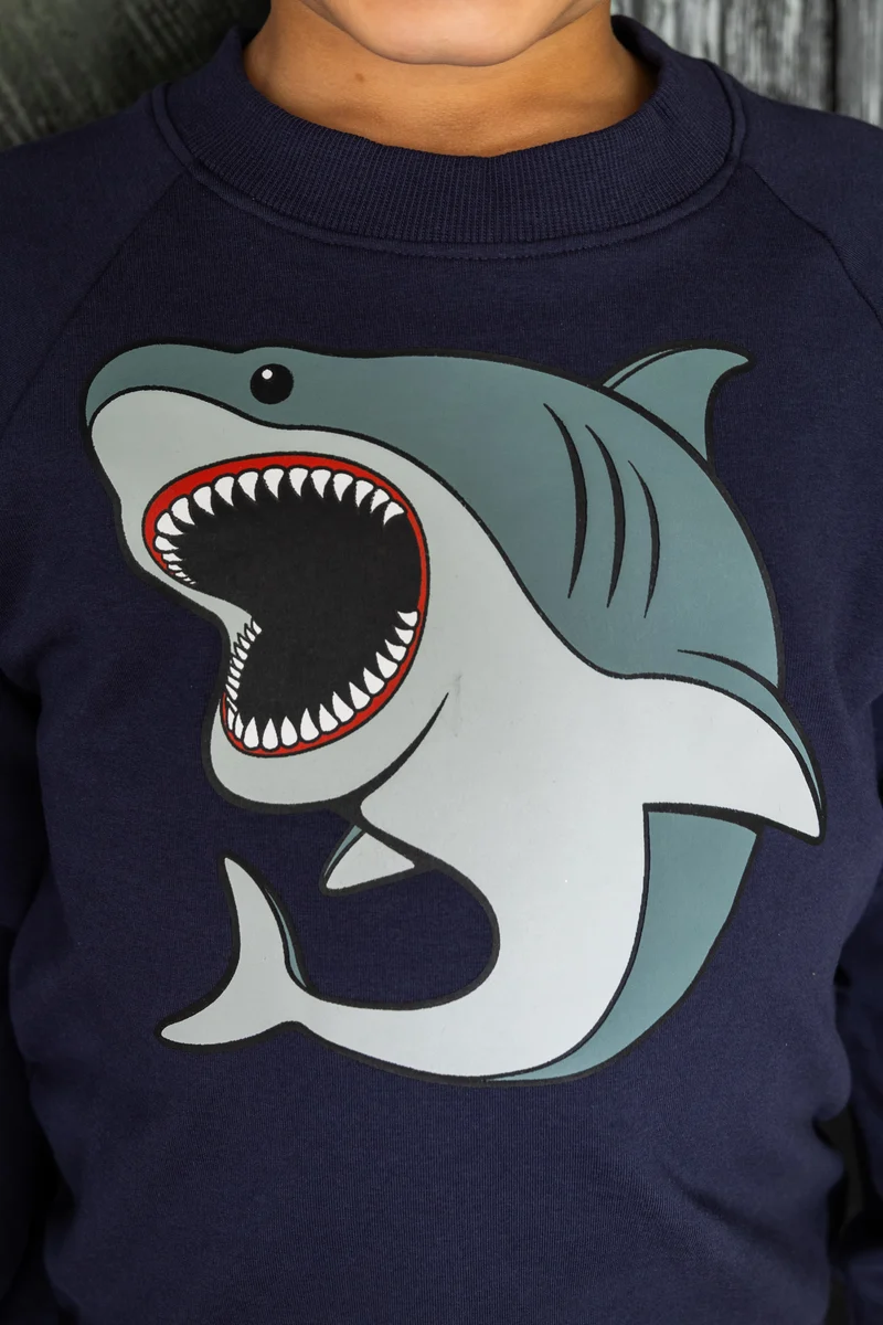 Dyrbellow Sweat Dk Navy HVIDHAJ