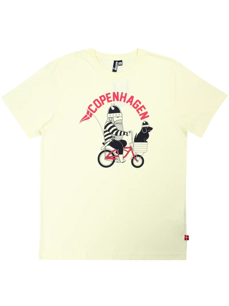 Danecopenhagen Mens Tee Pastel Yellow CPH CRUISER