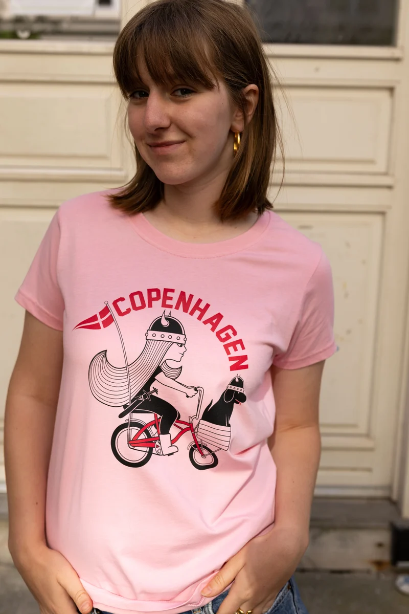 Danecopenhagen Ladies Tee Pastel Pink CPH FREJA CRUISER